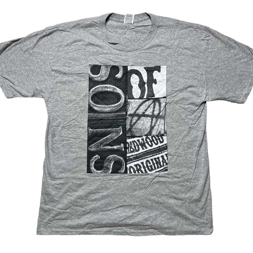 NWOT Jerzees Sons of Anarchy Redwood Original Graphic T-Shirt Grey Men’s Sz L